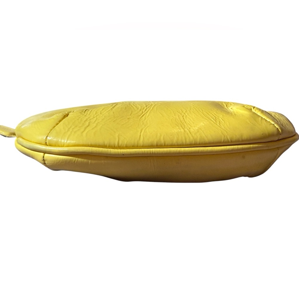 Yellow Leather Kiss-Lock Clutch Wallet - Picture 6 of 13